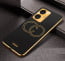 Vaku ® Vivo T1 4G Skylar Leather Pattern Gold Electroplated Soft TPU Back Cover