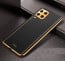 Vaku ® Samsung Galaxy A22 4G Luxemberg Series Leather Stitched Gold Electroplated Soft TPU Back Cover