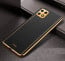 Vaku ® Samsung Galaxy A22 5G Luxemberg Series Leather Stitched Gold Electroplated Soft TPU Back Cover