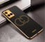 Vaku ® Vivo Y21G Skylar Leather Pattern Gold Electroplated Soft TPU Back Cover