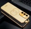 Vaku ® Samsung Galaxy S23 Skylar Leather Pattern Gold Electroplated Soft TPU Back Cover