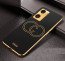 Vaku ® Oppo A77s Skylar Leather Pattern Gold Electroplated Soft TPU Back Cover