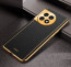 Vaku ® OnePlus 11R Luxemberg Series Leather Stitched Gold Electroplated Soft TPU Back Cover