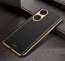 Vaku ® Oppo F23 5G Luxemberg Leather Pattern Gold Electroplated Soft TPU Back Cover