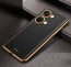 Vaku ® OnePlus Nord 3 Luxemberg Series Leather Stitched Gold Electroplated Soft TPU Back Cover