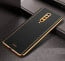 Vaku ® Xiaomi Poco X2 Luxemberg Series Leather Stitched Gold Electroplated Soft TPU Back Cover