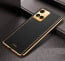 Vaku ® Vivo Y33T Luxemberg Series Leather Stitched Gold Electroplated Soft TPU Back Cover