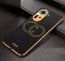 Vaku ® Oppo Reno11 5G Skylar Leather Pattern Gold Electroplated Soft TPU Back Cover