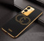 Vaku ® Vivo V25 Pro Skylar Leather Pattern Gold Electroplated Soft TPU Back Cover