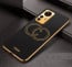 Vaku ® Xiaomi 12 Pro 5G Skylar Leather Pattern Gold Electroplated Soft TPU Back Cover