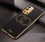 Vaku ® OnePlus 9R Skylar Leather Pattern Gold Electroplated Soft TPU Back Cover