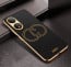 Vaku ® Vivo Y100A 5G Skylar Leather Pattern Gold Electroplated Soft TPU Back Cover