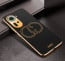 Vaku ® Oppo Reno11 5G Skylar Leather Pattern Gold Electroplated Soft TPU Back Cover