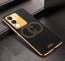 Vaku ® Vivo Y200 5G Skylar Leather Pattern Gold Electroplated Soft TPU Back Cover