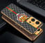 Vaku ® Vivo T1 5G Lynx Designer Leather Pattern Gold Electroplated Soft TPU Back Cover Case