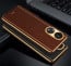 Vaku ® Oppo A38 Luxemberg Leather Pattern Gold Electroplated Soft TPU Back Cover