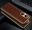 Vaku ® Vivo Y100A 5G Luxemberg Leather Pattern Gold Electroplated Soft TPU Back Cover
