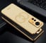 Vaku ® Xiaomi 12 Pro 5G Skylar Leather Pattern Gold Electroplated Soft TPU Back Cover