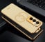 Vaku ® Oppo Reno12 5G Skylar Leather Pattern Gold Electroplated Soft TPU Back Cover