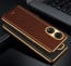 Vaku ® Oppo F23 5G Luxemberg Leather Pattern Gold Electroplated Soft TPU Back Cover