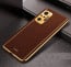 Vaku ® Redmi Note 10 Pro Max Luxemberg Leather Stitched Gold Electroplated Soft TPU Back Cover