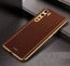 Vaku ® Oppo F15 Luxemberg Series Leather Stitched Gold Electroplated Soft TPU Back Cover