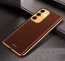 Vaku ® Samsung Galaxy S23 Luxemberg Series Leather Stitched Gold Electroplated Soft TPU Back Cover