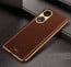 Vaku ® Oppo A58 4G Luxemberg Leather Pattern Gold Electroplated Soft TPU Back Cover