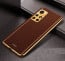 Vaku ® Redmi Note 11T 5G Luxemberg Series Leather Stitched Gold Electroplated Soft TPU Back Cover