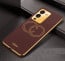 Vaku ® Vivo V25 Pro Skylar Leather Pattern Gold Electroplated Soft TPU Back Cover