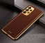 Vaku ® Samsung Galaxy A73 5G Luxemberg Series Leather Stitched Gold Electroplated Soft TPU Back Cover