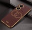 Vaku ® Vivo V29e 5G Skylar Leather Pattern Gold Electroplated Soft TPU Back Cover