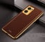 Vaku ® Oppo Reno7 5G Luxemberg Series Leather Stitched Gold Electroplated Soft TPU Back Cover