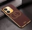 Vaku ® Oppo A3X 5G Skylar Leather Pattern Gold Electroplated Soft TPU Back Cover