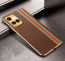 Vaku ® Vivo Y33T Felix Line Leather Stitched Gold Electroplated Soft TPU Back Cover Case