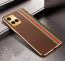 Vaku ® Vivo Y33s Felix Line Leather Stitched Gold Electroplated Soft TPU Back Cover Case