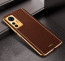 Vaku ® Xiaomi 12 Pro 5G Luxemberg Leather Pattern Gold Electroplated Soft TPU Back Cover