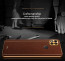 Vaku ® Xiaomi Redmi 10A Luxemberg Series Leather Stitched Gold Electroplated Soft TPU Back Cover