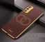 Vaku ® Samsung Galaxy M13 Skylar Leather Pattern Gold Electroplated Soft TPU Back Cover