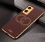 Vaku ® Oppo A96 4G Skylar Leather Pattern Gold Electroplated Soft TPU Back Cover