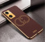 Vaku ® Oppo A77s Skylar Leather Pattern Gold Electroplated Soft TPU Back Cover