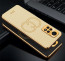 Vaku ® Xiaomi Redmi Note 11s  Skylar Leather Pattern Gold Electroplated Soft TPU Back Cover