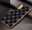 Vaku ® Samsung Galaxy M02s Cheron Series Leather Stitched Gold Electroplated Soft TPU Back Cover