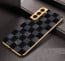 Vaku ® Samsung Galaxy S21 Plus Cheron Series Leather Stitched Gold Electroplated Soft TPU Back Cover