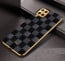 Vaku ® Samsung Galaxy M12 Cheron Series Leather Stitched Gold Electroplated Soft TPU Back Cover