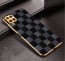 Vaku ® Samsung Galaxy M32 Cheron Series Leather Stitched Gold Electroplated Soft TPU Back Cover