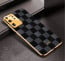 Vaku ® Samsung Galaxy S20 Ultra Cheron Series Leather Stitched Gold Electroplated Soft TPU Back Cover