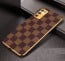 Vaku ® Samsung Galaxy M02s Cheron Series Leather Stitched Gold Electroplated Soft TPU Back Cover