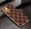 Vaku ® Redmi Note 11T 5G Cheron Series Leather Stitched Gold Electroplated Soft TPU Back Cover