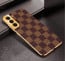 Vaku ® Samsung Galaxy S21 Cheron Series Leather Stitched Gold Electroplated Soft TPU Back Cover